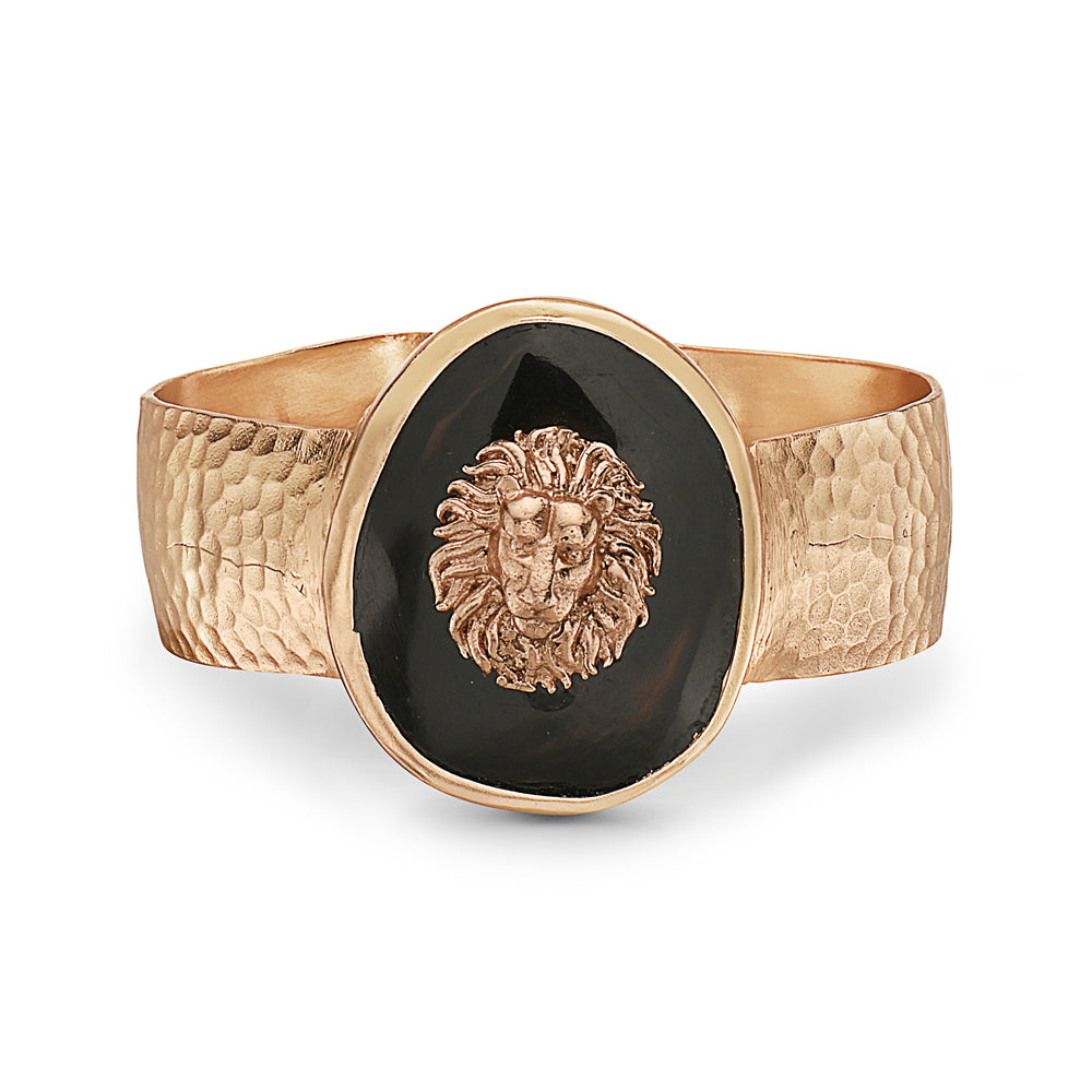 Black Agate Lion Cuffs