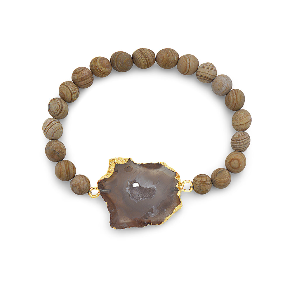 Agate Beaded Barcelet
