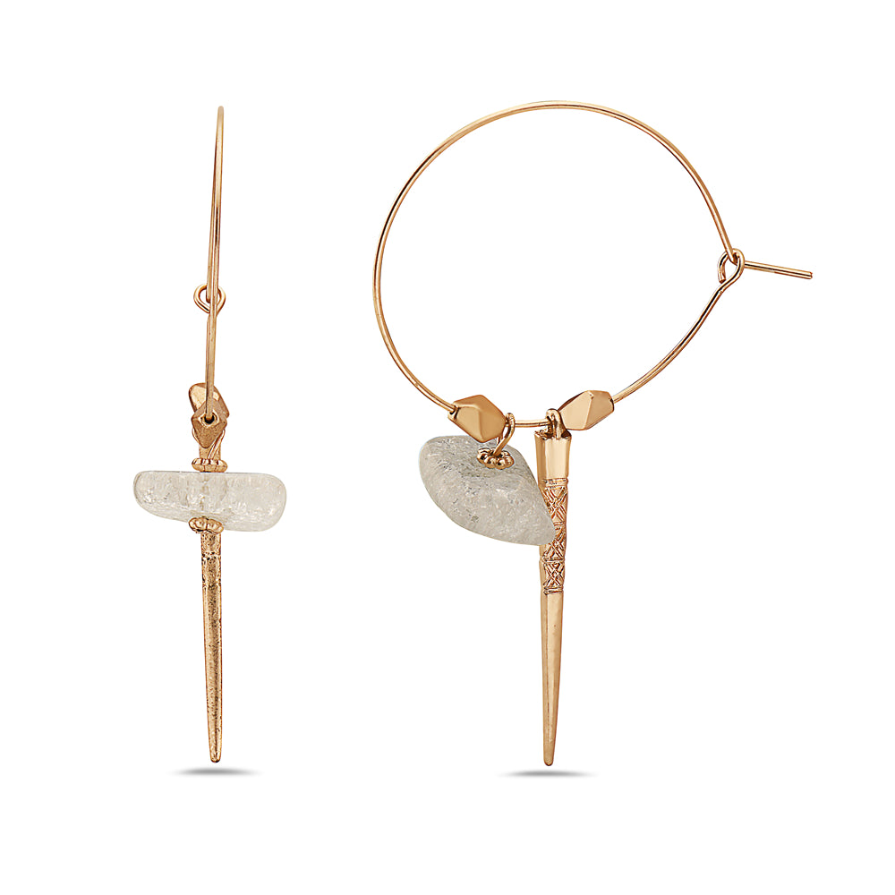 Designer Druzy Hoops with Tassels