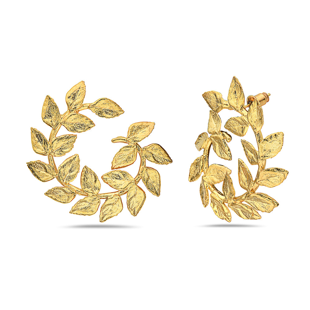 Circle leaf Earring