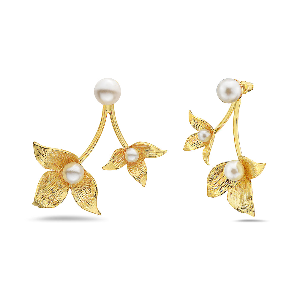 Daisy Flower Pearl Earring