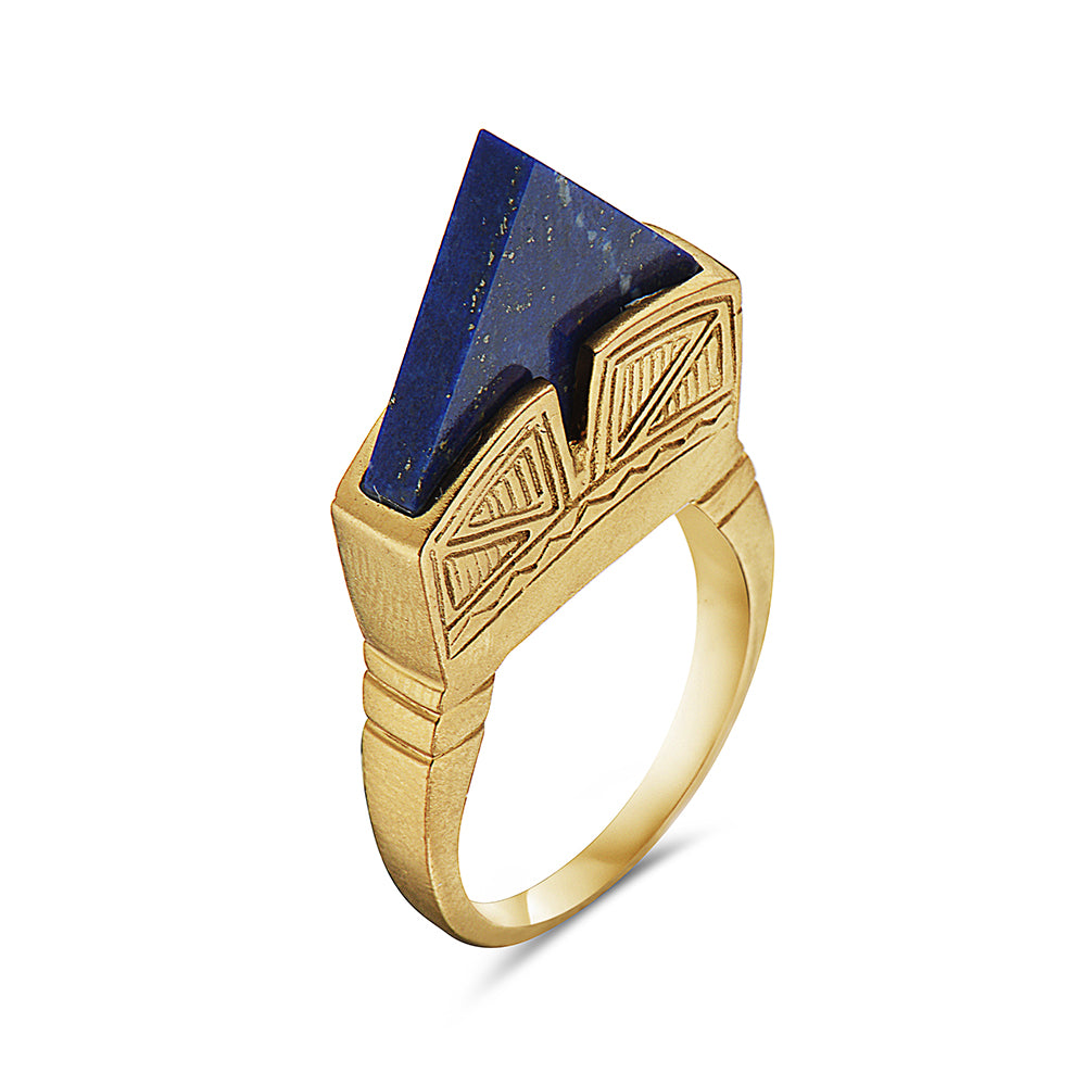 Pointed Lapis Versaii Ring
