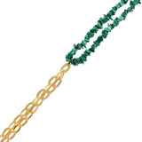 2 Tier Malachite Bracelet with Designer Chain
