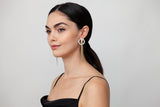 Faux Diamond Tassel Earrings